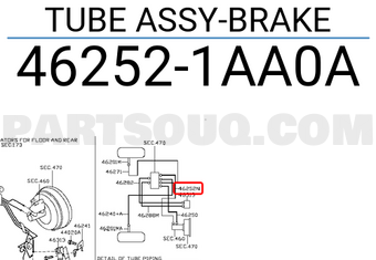 Nissan 462521AA0A TUBE ASSY-BRAKE