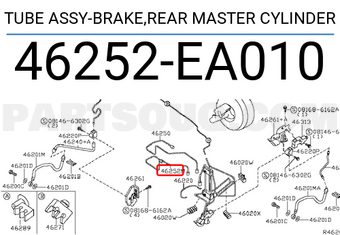Nissan 46252EA010 TUBE ASSY-BRAKE,REAR MASTER CYLINDER