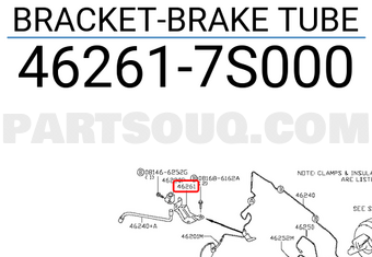 Nissan 462617S000 BRACKET-BRAKE TUBE