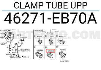 Nissan 46271EB70A CLAMP TUBE UPP