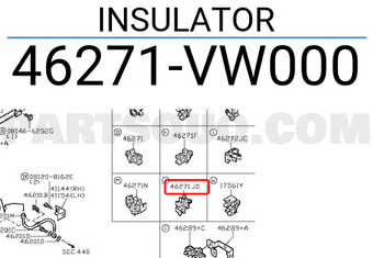 Nissan 46271VW000 INSULATOR