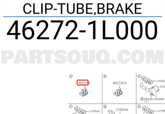 Nissan 462721L000 CLIP-TUBE,BRAKE