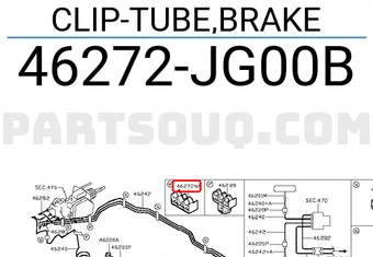 Nissan 46272JG00B CLIP-TUBE,BRAKE