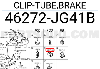 Nissan 46272JG41B CLIP-TUBE,BRAKE