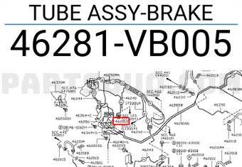 Nissan 46281VB005 TUBE ASSY-BRAKE