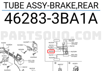Nissan 462833BA1A TUBE ASSY-BRAKE,REAR