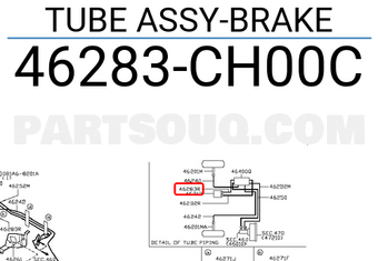 Nissan 46283CH00C TUBE ASSY-BRAKE