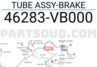 Nissan 46283VB000 TUBE ASSY-BRAKE