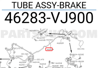 Nissan 46283VJ900 TUBE ASSY-BRAKE