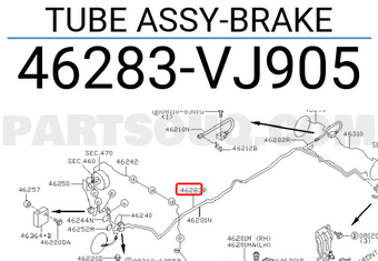 Nissan 46283VJ905 TUBE ASSY-BRAKE