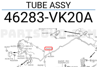 Nissan 46283VK20A TUBE ASSY