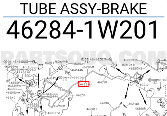 Nissan 462841W201 TUBE ASSY-BRAKE