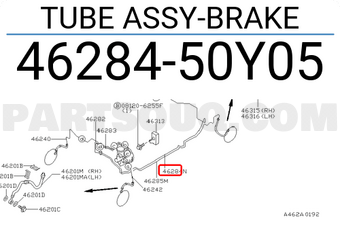 Nissan 4628450Y05 TUBE ASSY-BRAKE