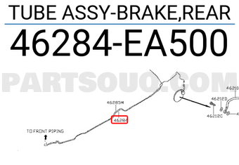 Nissan 46284EA500 TUBE ASSY-BRAKE,REAR
