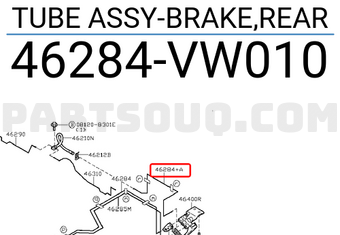 Nissan 46284VW010 TUBE ASSY-BRAKE,REAR