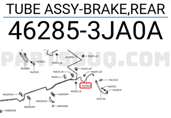 Nissan 462853JA0A TUBE ASSY-BRAKE,REAR