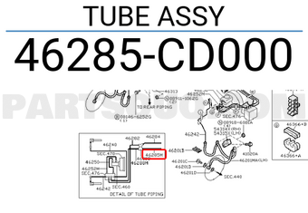 Nissan 46285CD000 TUBE ASSY