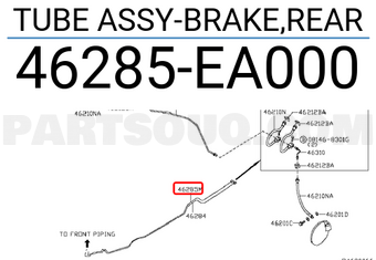 Nissan 46285EA000 TUBE ASSY-BRAKE,REAR