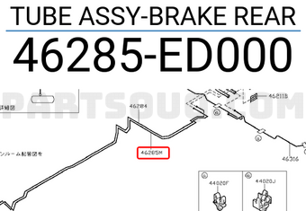 Nissan 46285ED000 TUBE ASSY-BRAKE REAR