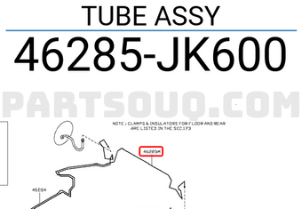 Nissan 46285JK600 TUBE ASSY