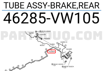 Nissan 46285VW105 TUBE ASSY-BRAKE,REAR