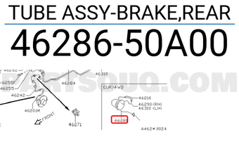 Nissan 4628650A00 TUBE ASSY-BRAKE,REAR