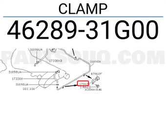 Nissan 4628931G00 CLAMP