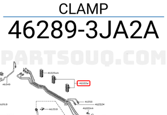 Nissan 462893JA2A CLAMP