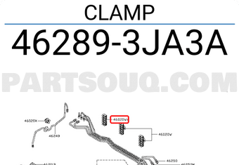 Nissan 462893JA3A CLAMP