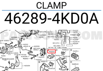 Nissan 462894KD0A CLAMP