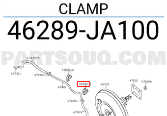 Nissan 46289JA100 CLAMP
