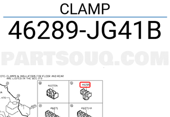 Nissan 46289JG41B CLAMP