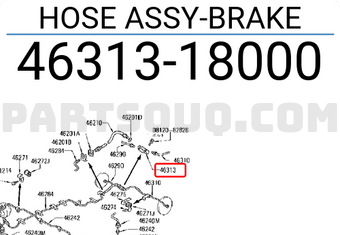 Nissan 4631318000 HOSE ASSY-BRAKE
