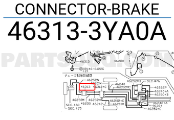 Nissan 463133YA0A CONNECTOR-BRAKE