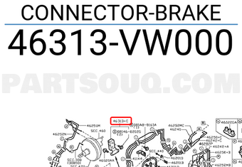 Nissan 46313VW000 CONNECTOR-BRAKE