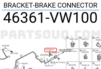 Nissan 46361VW100 BRACKET-BRAKE CONNECTOR