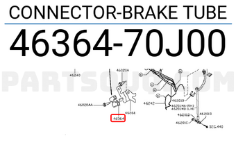 Nissan 4636470J00 CONNECTOR-BRAKE TUBE