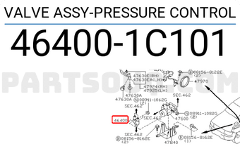 Nissan 464001C101 VALVE ASSY-PRESSURE CONTROL