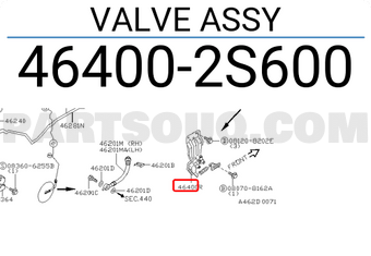 Nissan 464002S600 VALVE ASSY
