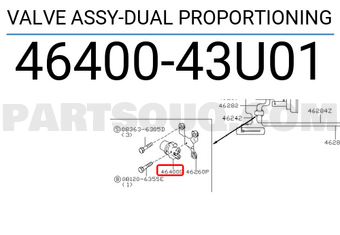 Nissan 4640043U01 VALVE ASSY-DUAL PROPORTIONING