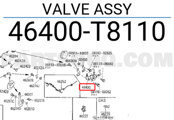 Nissan 46400T8110 VALVE ASSY