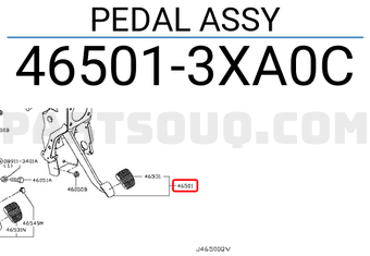 Nissan 465013XA0C PEDAL ASSY