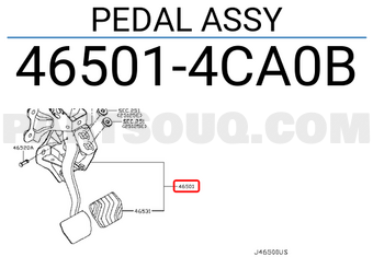 Nissan 465014CA0B PEDAL ASSY