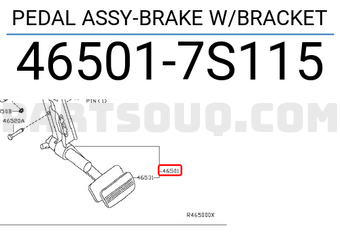 Nissan 465017S115 PEDAL ASSY-BRAKE W/BRACKET