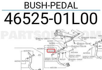 Nissan 4652501L00 BUSH-PEDAL