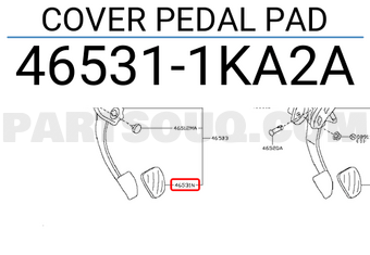 Nissan 465311KA2A COVER PEDAL PAD