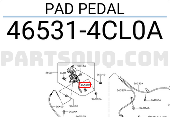Nissan 465314CL0A PAD PEDAL