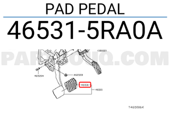 Nissan 465315RA0A PAD PEDAL