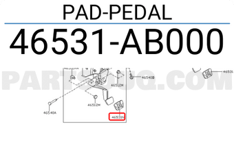 Nissan 46531AB000 PAD-PEDAL
