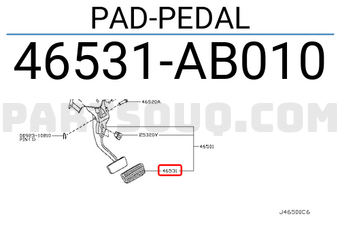 Nissan 46531AB010 PAD-PEDAL